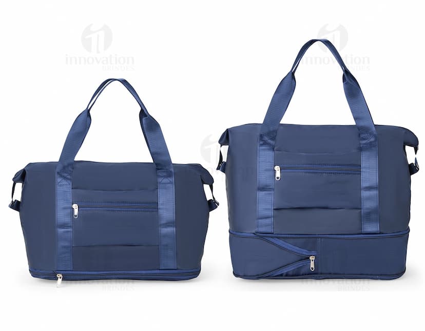 Bolsa expansível e dobrável de 25 litros.
