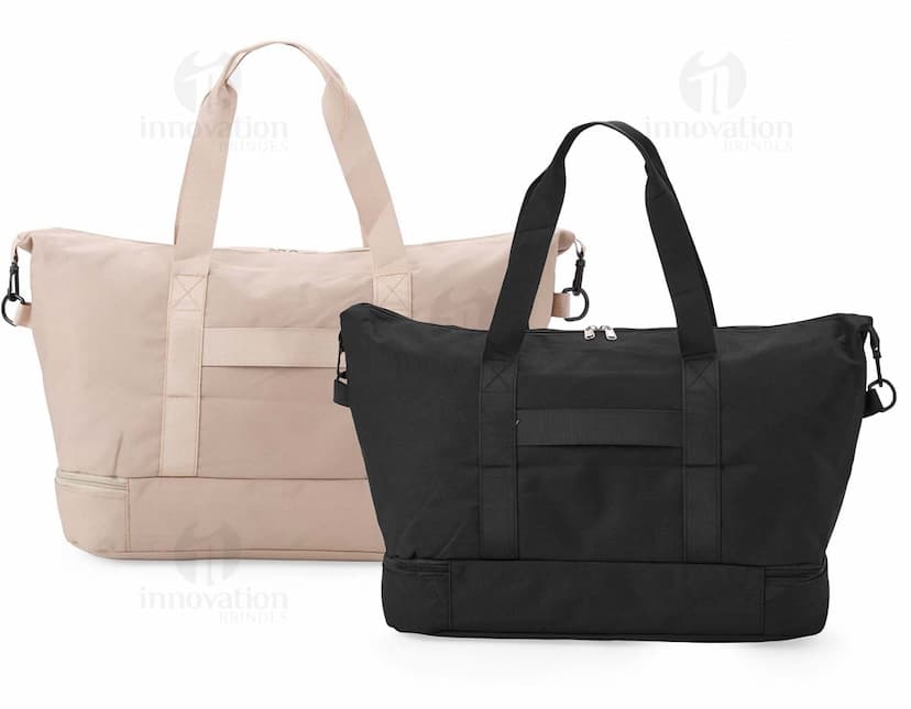 Bolsa Oxford 19 litros em cor azul, com alças de ombro e bolsos externos.