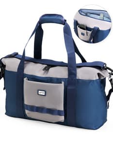 Bolsa Esportiva de Nylon 18 Litros em cor preta com alça ajustável e zíper.
