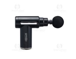 Massageador Portátil na cor branca, com design elegante e botões de controle na parte superior.