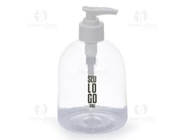 500ml transparent plastic bottle with a white screw cap.