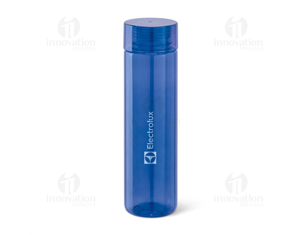 Squeeze em Tritan transparente com tampa rosqueável e capacidade para 500ml.