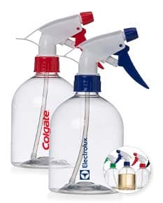 Frasco plástico de 500ml transparente com tampa rosqueável.