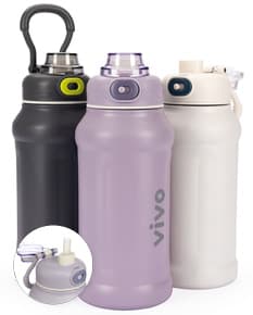 Garrafa Térmica Com Alça 800ml em fundo branco.