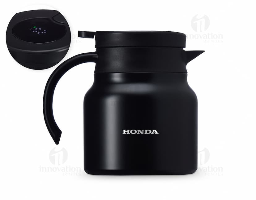 Chaleira Inox 750ml com Display LED em fundo branco.