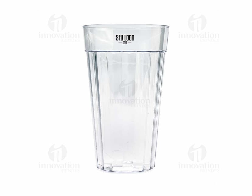 Copo plástico de 450ml transparente.