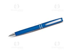 Semi-metal pen in silver color, highlighted against a white background.