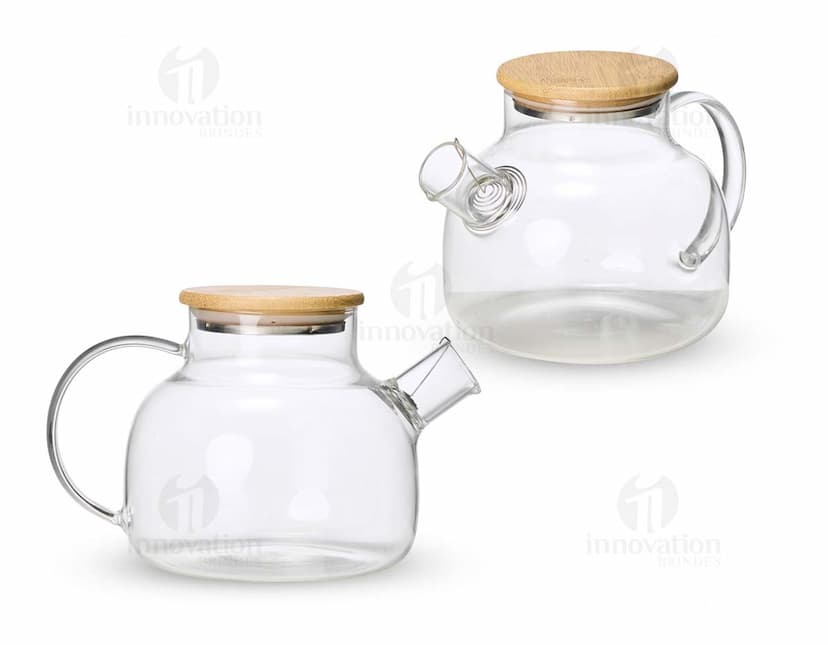 Chaleira de vidro com capacidade para 1 litro, ideal para preparar chá ou café. Fabricada com material transparente e brilhante, perfeita para adicionar um toque decorativo à sua cozinha. Ideal para uso em restaurantes ou em casa, proporcionando uma experiência aromática e saborosa.