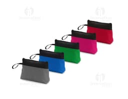 Black Nylon Necessary with zipper and side handle.