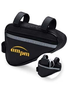 Bolsa Bicicleta Oxford preta, feita de couro, com alça de suporte e dispositivo de fechamento. Pode ser utilizada como acessório de negócios ou como bolsa de equipamentos para o trabalho.