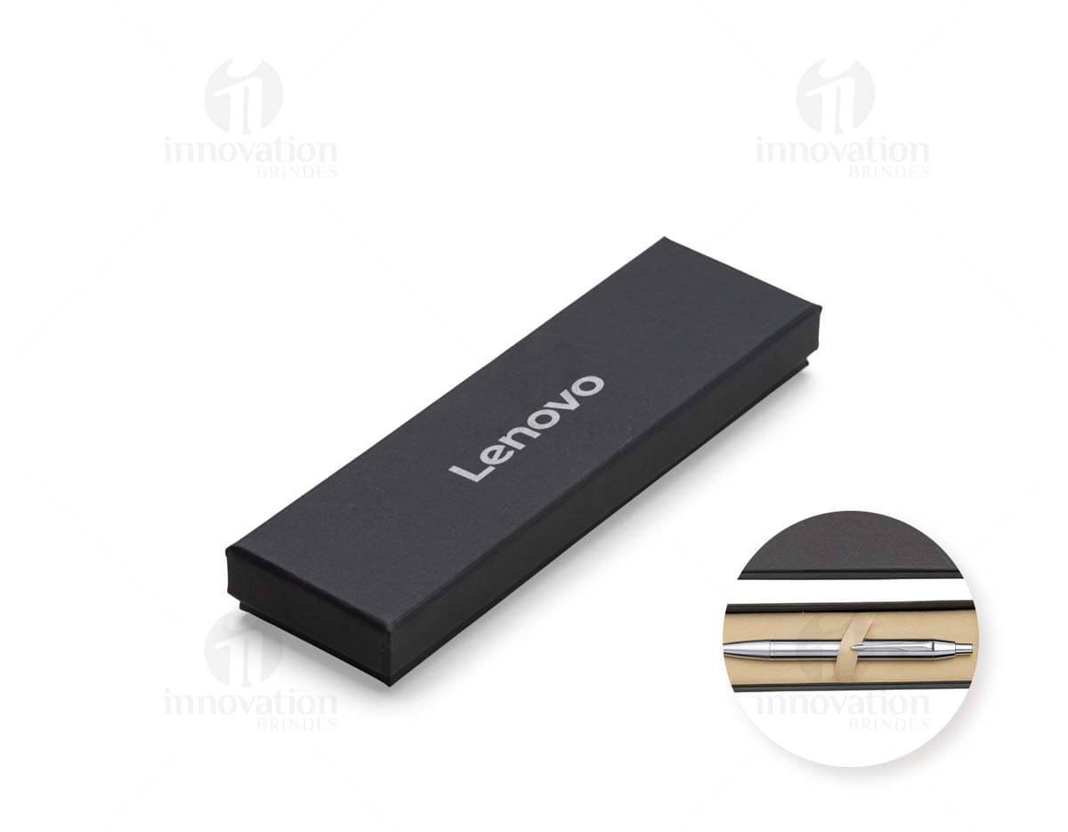 Estojo de papelão preto para armazenamento de dispositivos eletrônicos, como dongles, drives e cartões de memória. Ideal para guardar arquivos e documentos digitais de forma segura e organizada.