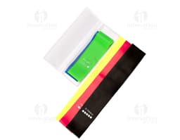 Produto: Kit Faixas de Yoga 5 Peças. O kit contém cinco faixas de yoga coloridas e resistentes, ideais para prática de