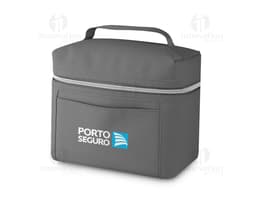 Bolsa Térmica PU 4 Litros em cor preta, design compacto e alça para transporte.