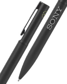 RODRIGUES Esferográfica elegante em metal 60 reciclado com escrita em azul