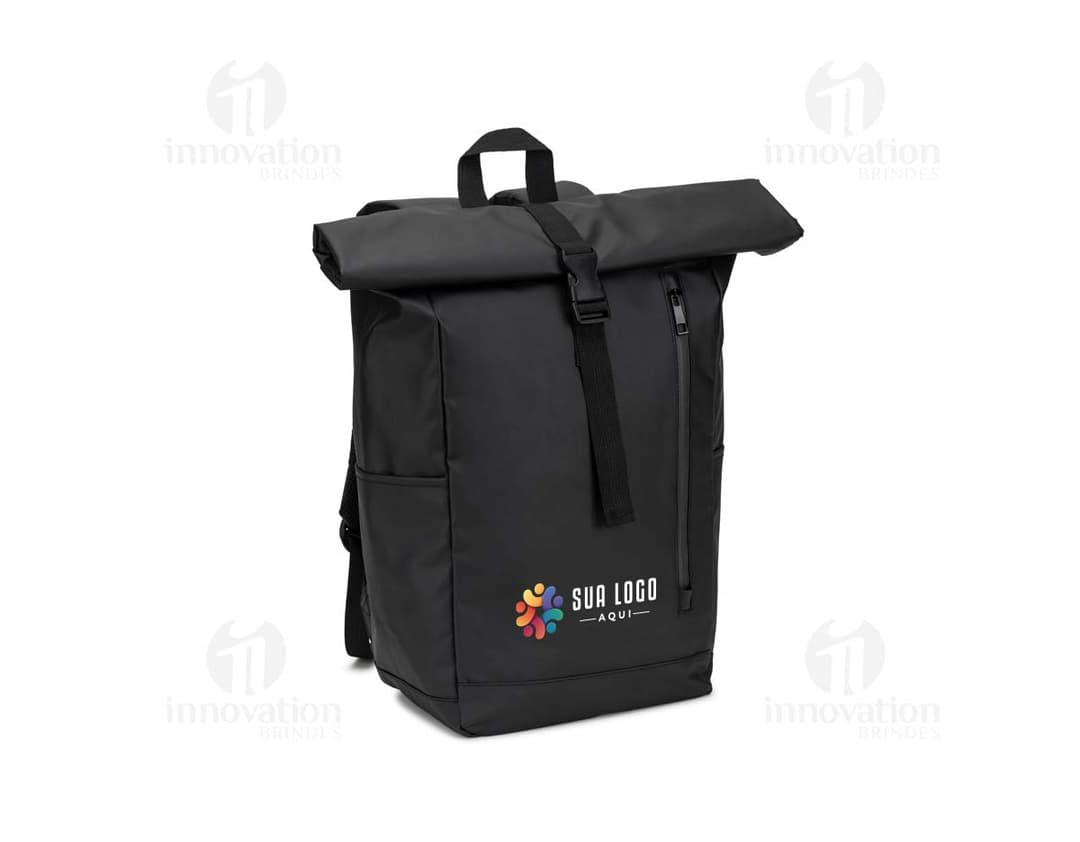 OSASCO BPACK Mochila Roll top com design em sistema de fecho que permite enrolar a parte superior em poliéster reciclado 600D