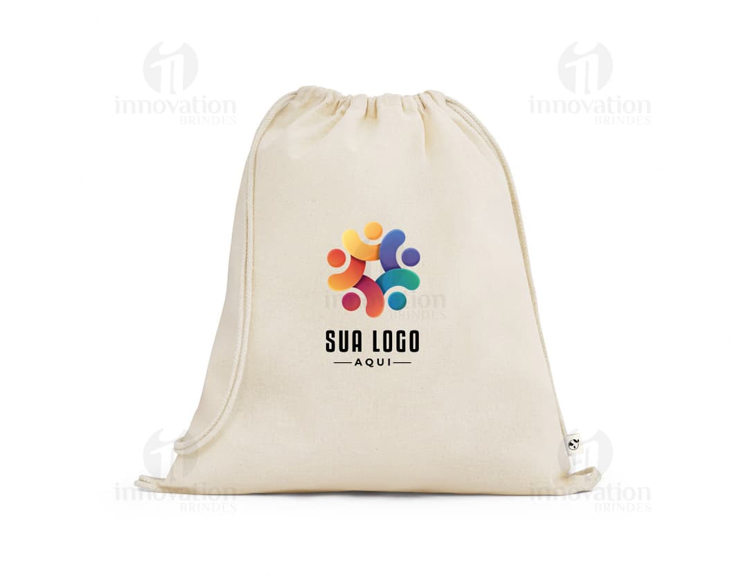 BELICE Mochila tipo sacola 100 algodón orgánico 140 gm²