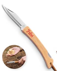 RANGER Canivete com lâmina metálica em aço inox e cabo em bambu