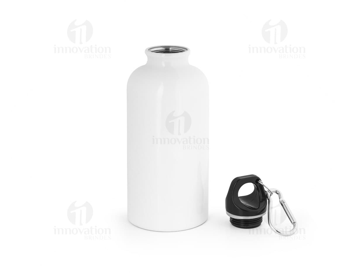 KARSTEN M Squeeze deportiva en acero inoxidable de pared simple y acabado brillante con mosquetón 560 mL