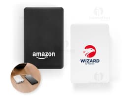 LATTES Portable battery made of 100% recycled ABS with integrated cable and a capacity of 10,000 mAh