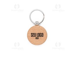 STEWIE ROUND Round beech wood keychain