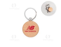 STEWIE ROUND Round beech wood keychain