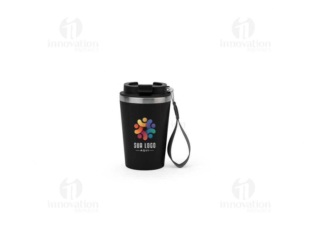 SPITZ Copo de viagem em aço inoxidável 90 reciclado com parede dupla e acabamento em mate 460 mL