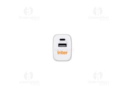 WEGENER Adaptador de corriente con puerto USBA 18W y USBC 20W en ABS 100 reciclado