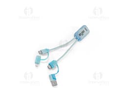 BERNERS Super fast 6 in 1 USB cable made from 100% recycled PET allows for data transfer