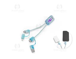 BERNERS Super fast 6 in 1 USB cable made from 100% recycled PET allows for data transfer