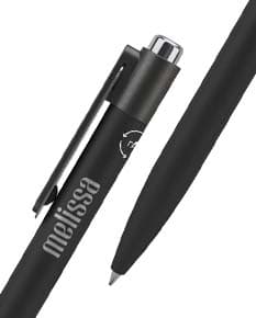 KYLIE Esferográfica em alumínio 94 reciclado com clipe inovador e escrita em azul