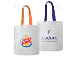 Metallic silver TNT bag, secured with a lock, providing protection and security for your purchases. It features a sturdy