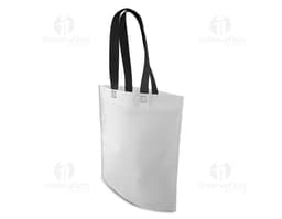Metallic silver TNT bag, secured with a lock, providing protection and security for your purchases. It features a sturdy