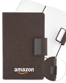 Caderno em PU e fibra de café ou chá