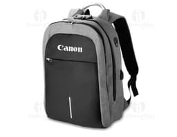 Mochila negra en poliéster 300D para portátil, con asas de cuero, cremalleras, bolsillos y compartimentos para guardar