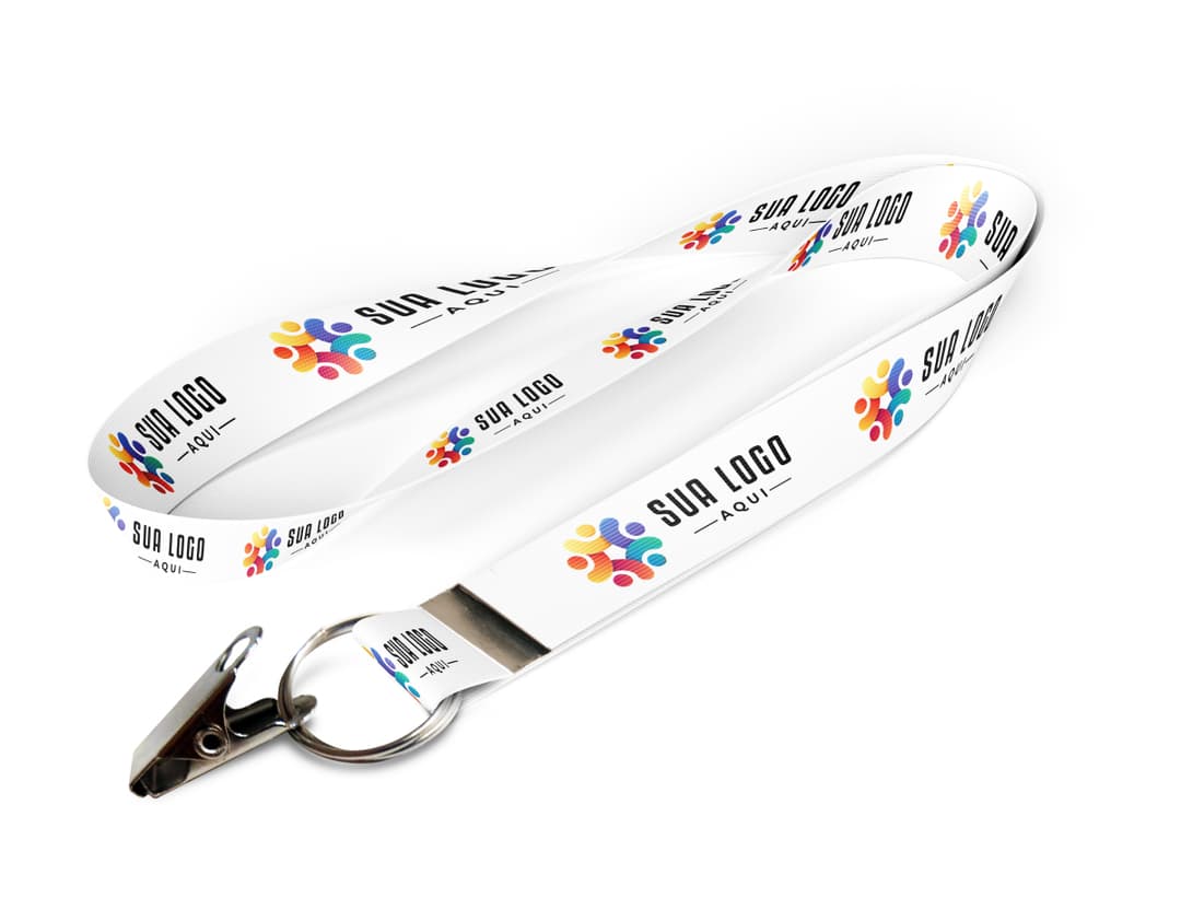 Cordão com jacaré na argola 85cm x 2,5cm - Organize seus objetos com estilo e praticidade com este moderno e colorido cordão. Feito para facilitar seu dia a dia, esse item é perfeito para quem busca uma solução prática e funcional. Adquira já o seu!