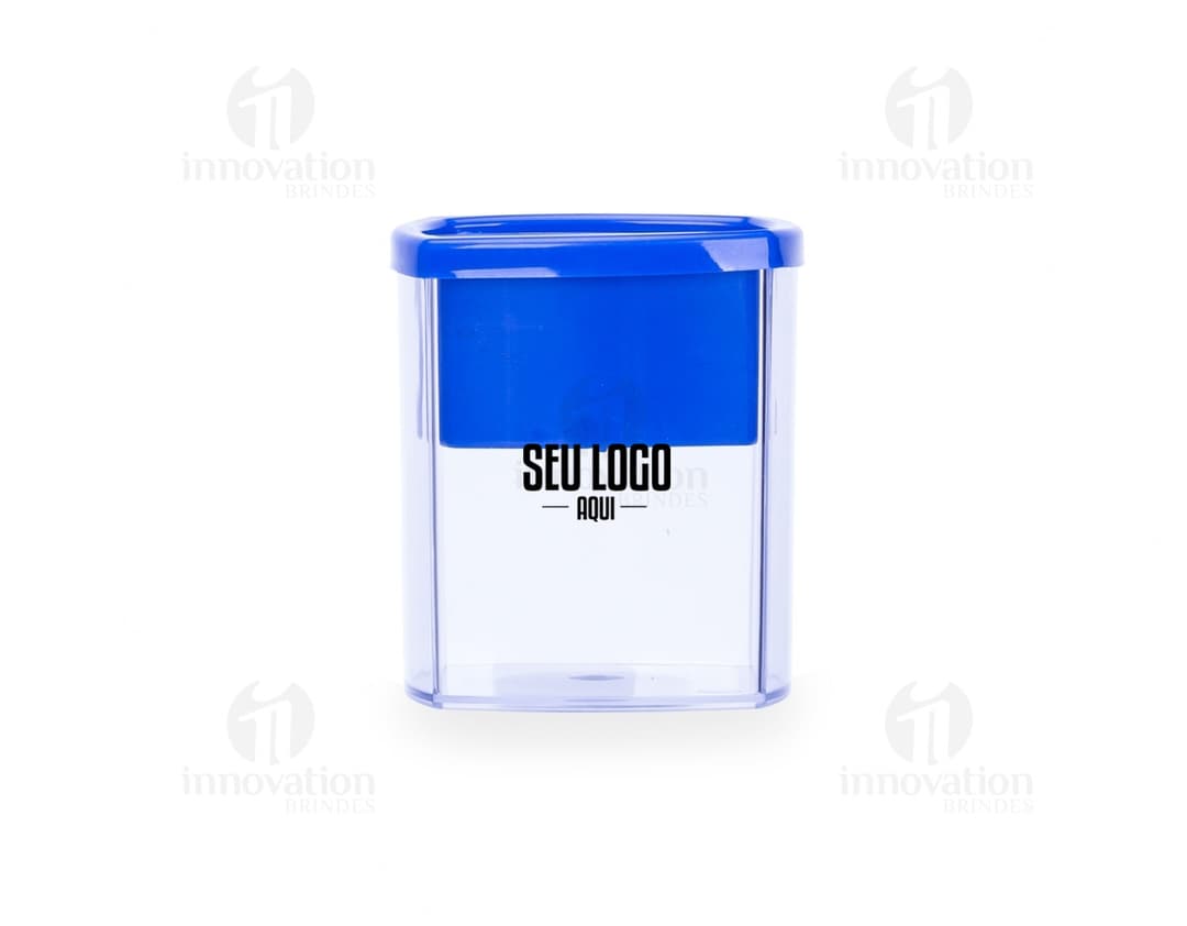 Plastic pen and clip holder in black color.