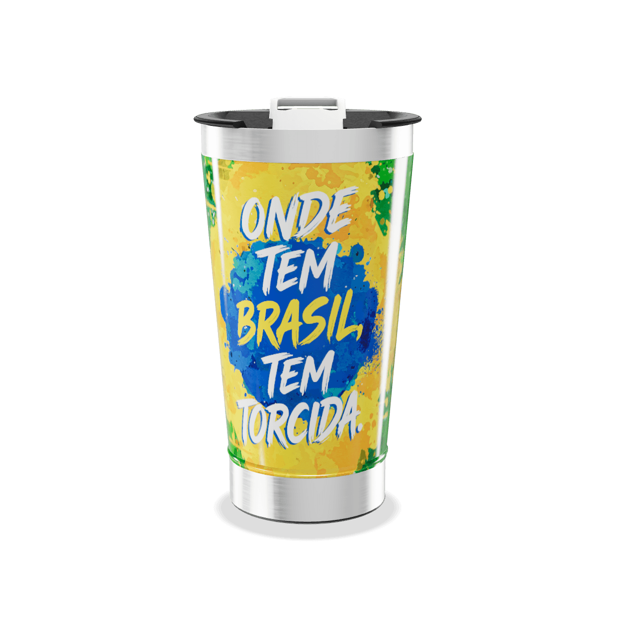 COPO TÉRMICO AGENDA VERDE E AMARELA personalizado