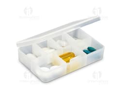 Porta comprimidos plástico - 06: Organize seus medicamentos com estilo e praticidade. Design moderno, confortável e funcional