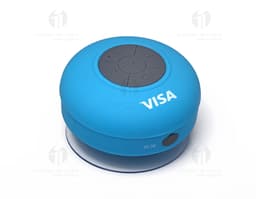 Waterproof speaker with a modern circular design. Completely sealed, made of durable plastic with impeccable sound quality.