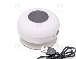 Waterproof speaker with a modern circular design. Completely sealed, made of durable plastic with impeccable sound quality.