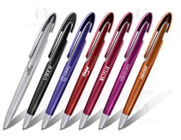 Caneta plástica de alta qualidade, perfeita para o seu escritório ou negócio. Feita em material resistente e durável
