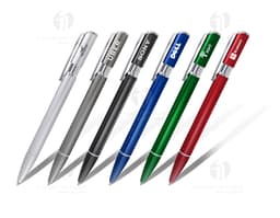 Caneta de metal - 05: Ideal para escrita suave e elegante. Com design cromado e tinta metálica, é perfeita para assinaturas e