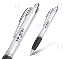 Caneta Plástica - 31: Ideal para o escritório ou para aulas, essa caneta possui design moderno e escrita suave. Feita de