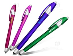 Caneta plástica com touch - Perfeita para escrita suave e precisa! Ideal para assinar documentos, fazer anotações e até mesmo