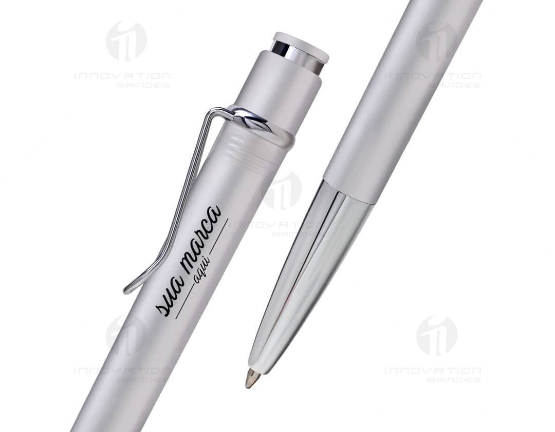 Caneta plástica 46: Ideal para escrita suave e detalhada. Feita em plástico resistente, com tinta de qualidade que não borra.