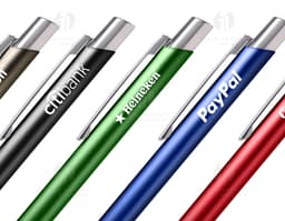 Caneta de metal resistente e elegante, perfeita para seu escritório. Ideal para assinar documentos importantes e escrever com