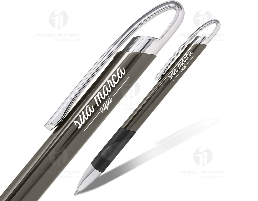 Bolígrafo de metal elegante y sofisticado para uso en oficina. Con acabado metalizado y punta afilada, ideal para firmas e