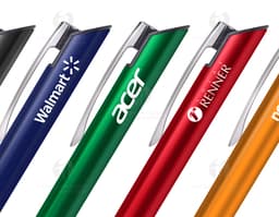 Caneta Plástica - 50: Ideal para seu escritório! Com excelente composição em plástico resistente e tinta de alta qualidade