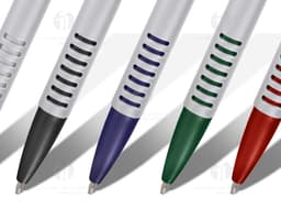 Caneta plástica - 53, ideal para uso em escritórios, assinaturas, anotações e muito mais. Com design moderno e tinta de alta