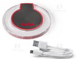 Carregador wireless moderno e prático para carregar os seus dispositivos eletrónicos de forma rápida e sem fios. Com um
